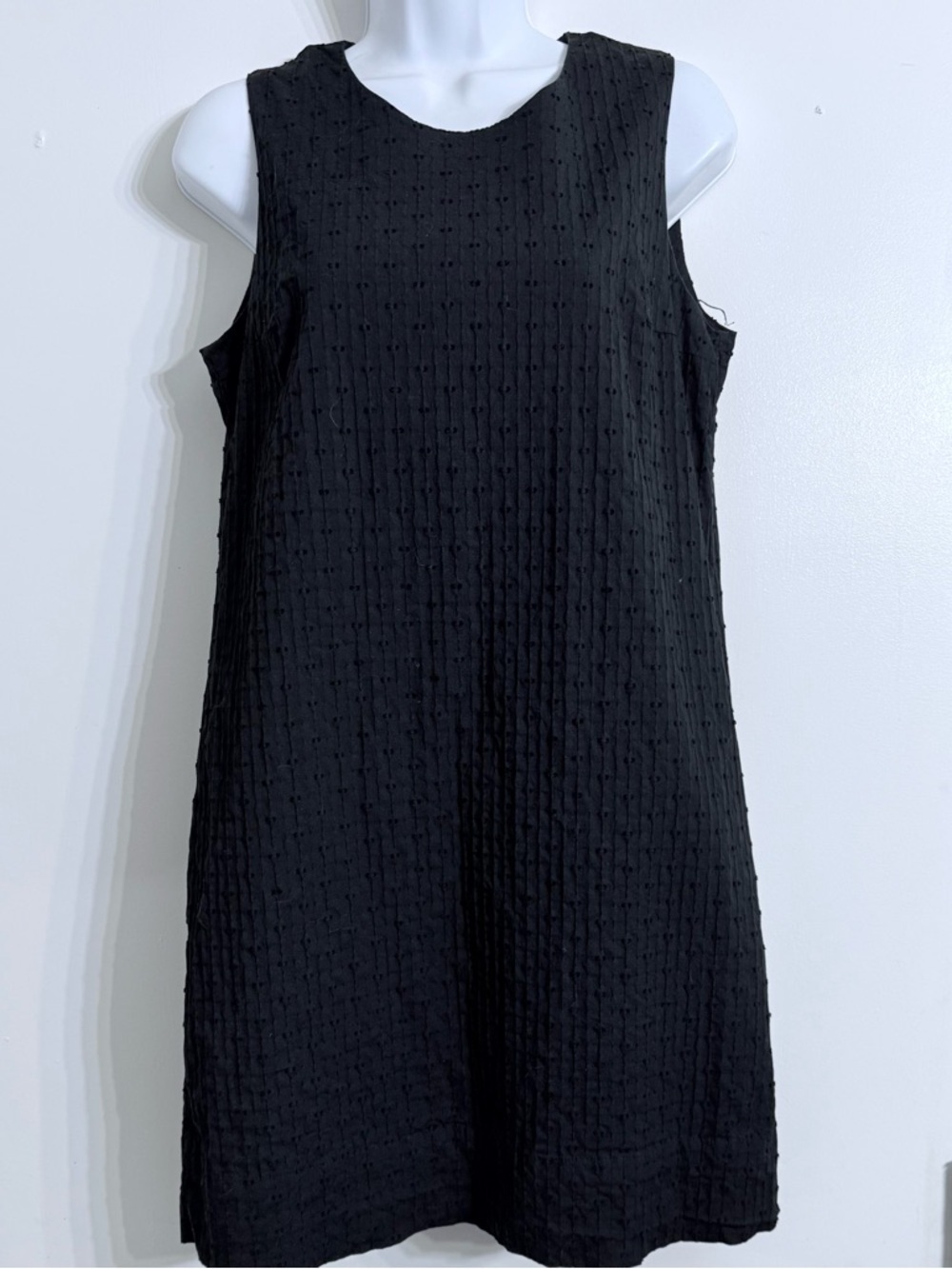 GAP Black Textured Sleeveless Midi Dress Size Medium